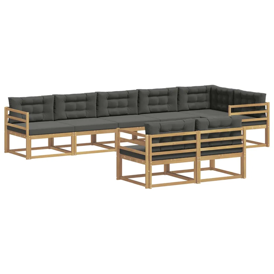 Ensemble de canapés d'extérieur 6 pc Blanc et anthracite - 2