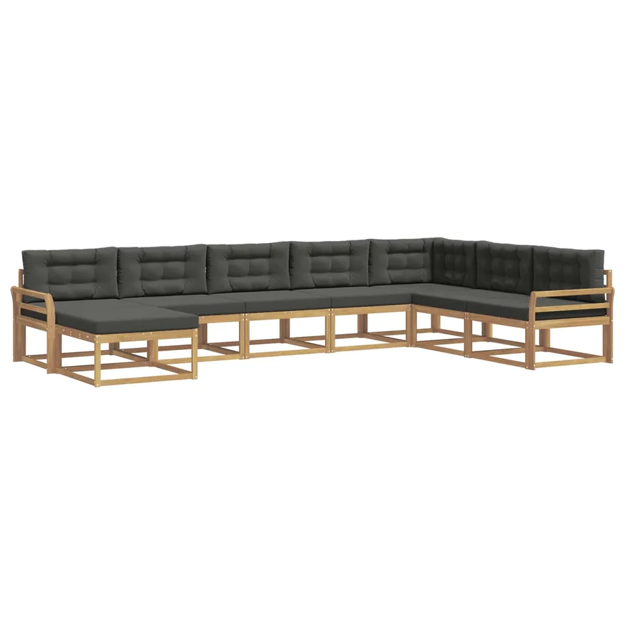 Ensemble de canapés d'extérieur 8 pcs Blanc et anthracite - 2