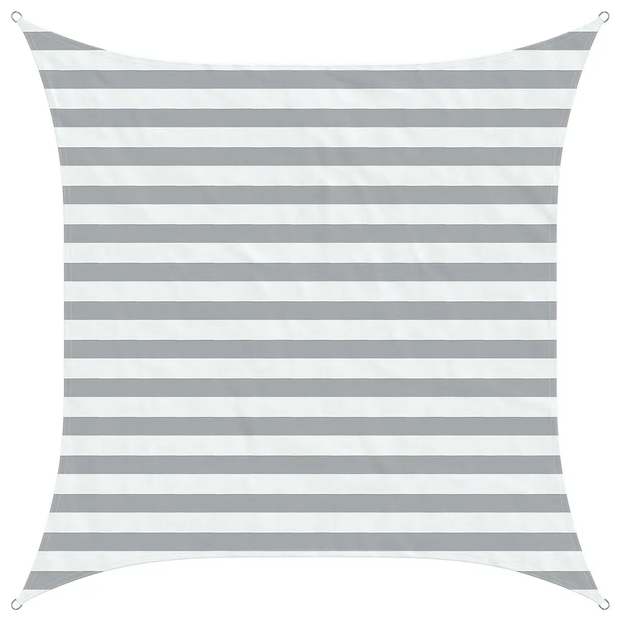 Voile d'ombre Gris clair et blanc 2 x 2 m - 2