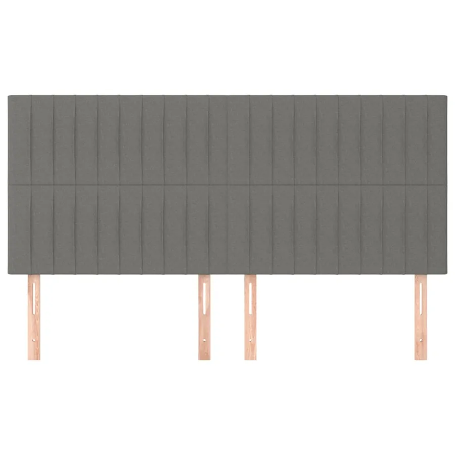 Tête de lit Gris foncé 180 x 5 x 118/128 cm Tissu - 3