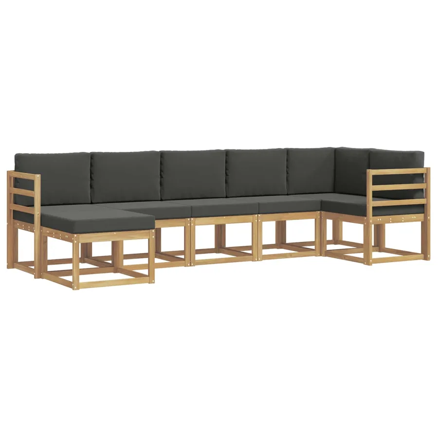 Ensemble de canapés d'extérieur 7 pcs Blanc et anthracite - 2