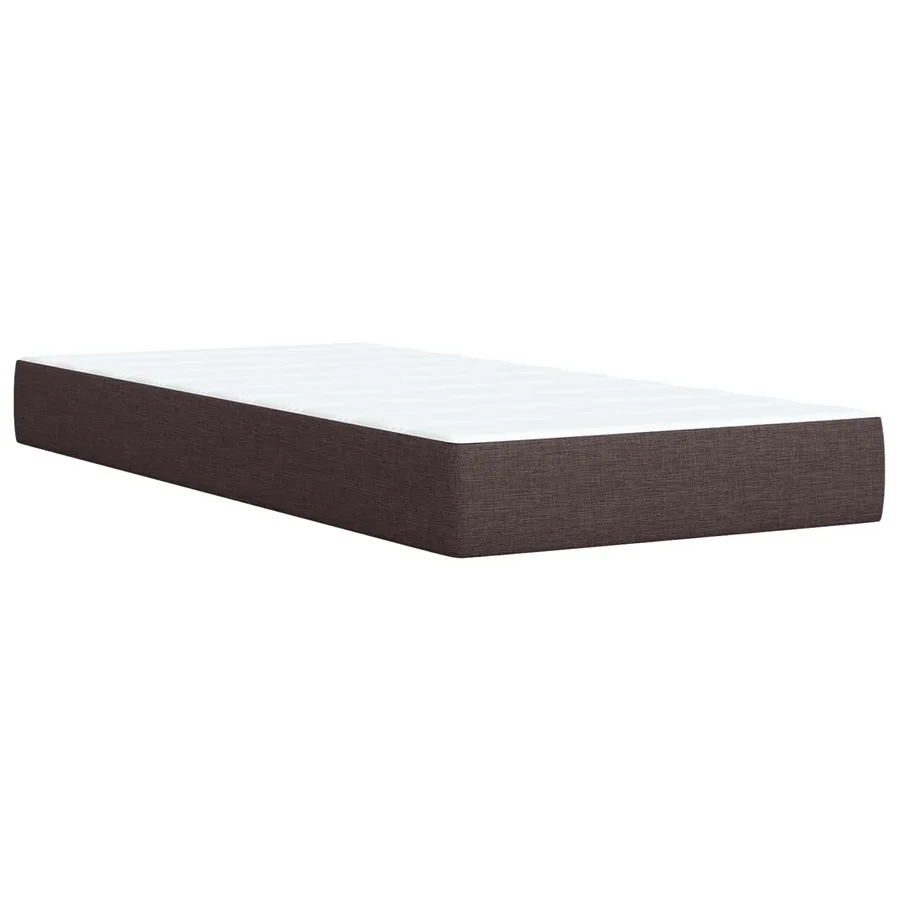 Lit boxspring avec matelas Marron foncé 90 x 200 cm Tissu - 5