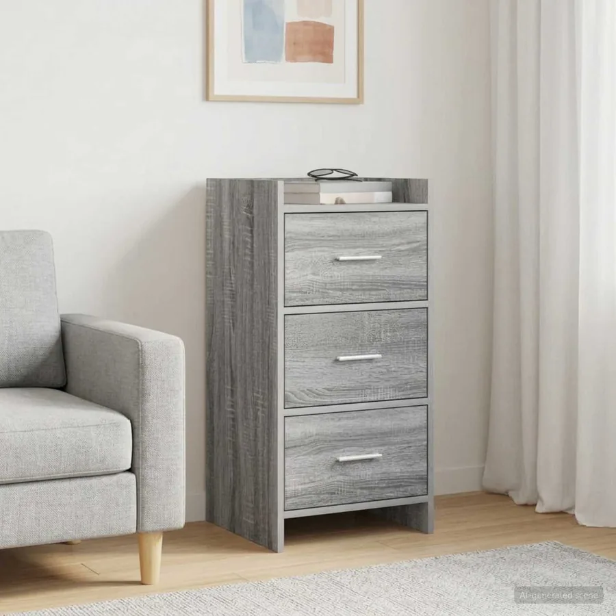 Buffet Sonoma gris 40 x 36 x 80 cm Bois d'ingénierie