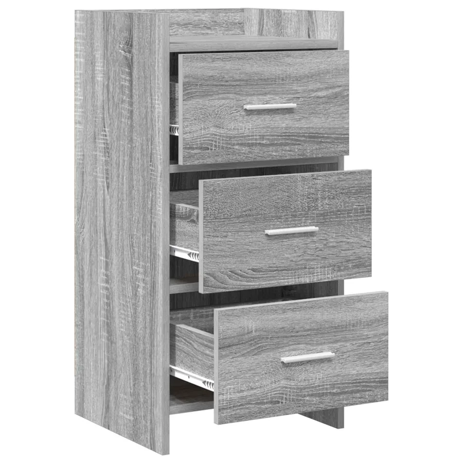 Buffet Sonoma gris 40 x 36 x 80 cm Bois d'ingénierie - 4