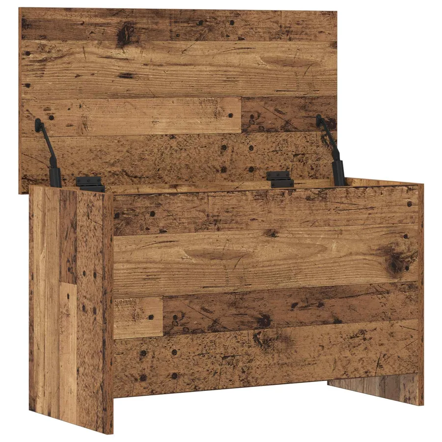 Coffre de rangement avec stockage Bois ancien 80 x 40 x 50 cm - 5