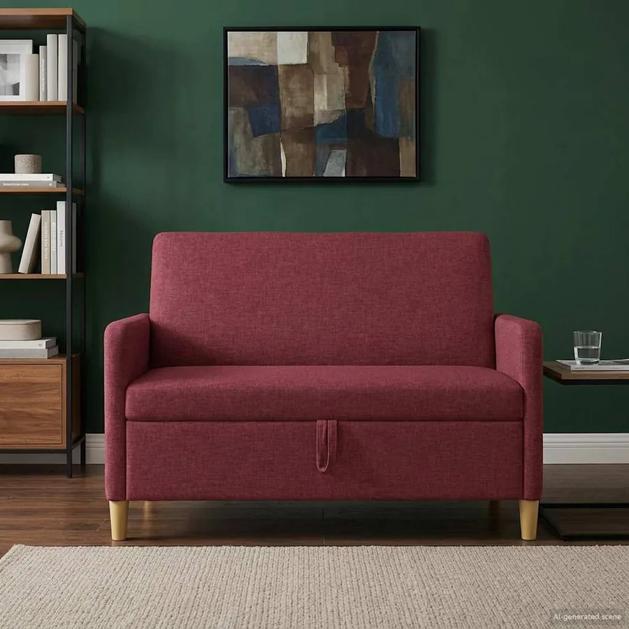 Sofa avec rangement Bordeaux 122 x 78 x 87 cm Polyester