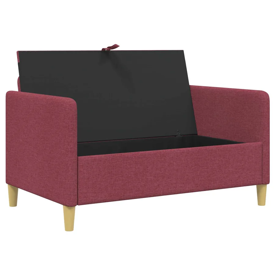 Sofa avec rangement Bordeaux 122 x 78 x 87 cm Polyester - 4