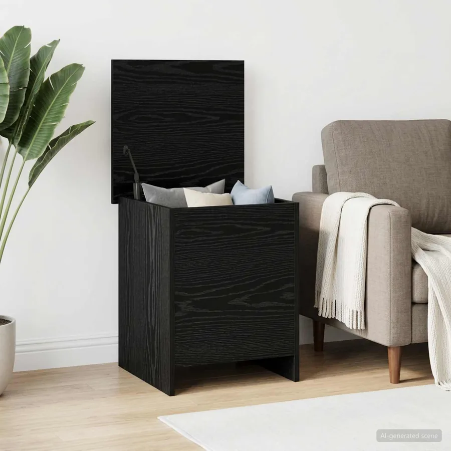 Coffre de rangement avec stockage Chêne noir 40 x 40 x 50 cm