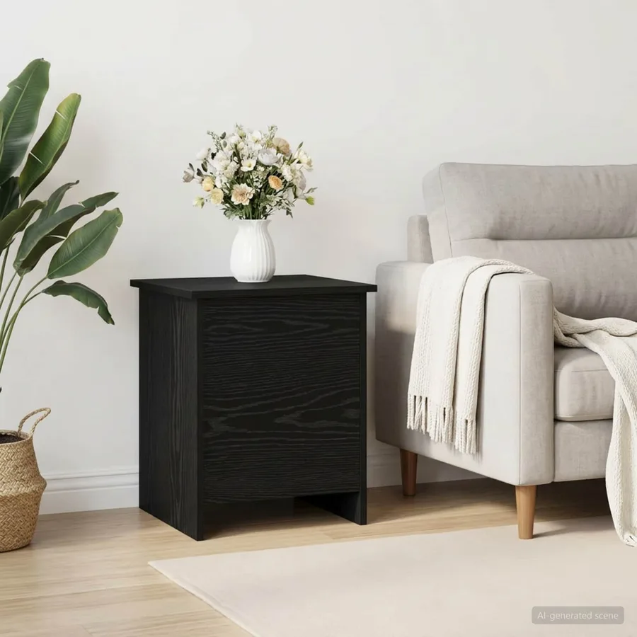 Coffre de rangement avec stockage Chêne noir 40 x 40 x 50 cm - 4