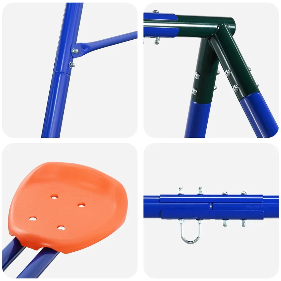 Bleu, Vert, Orange Acier et PE - 6