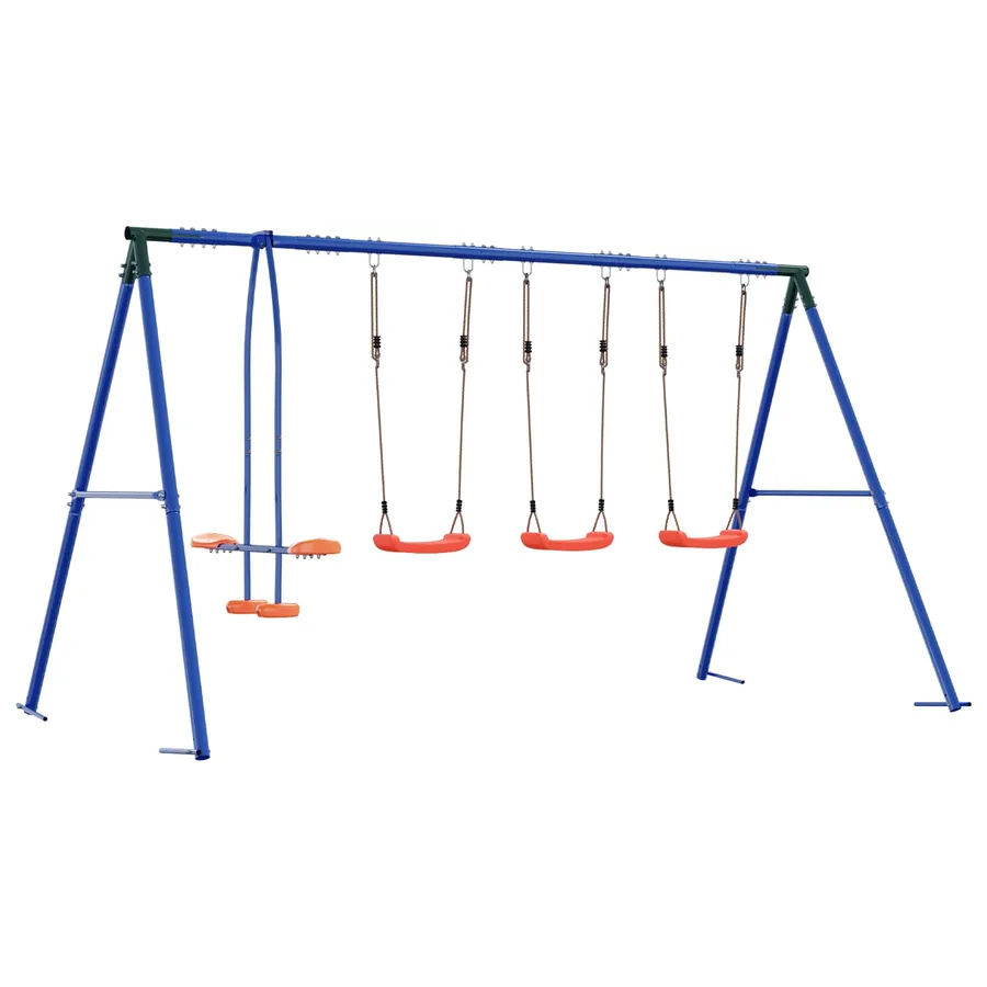 Ensemble de balançoires d'extérieur Multicolore Acier et PE - 2
