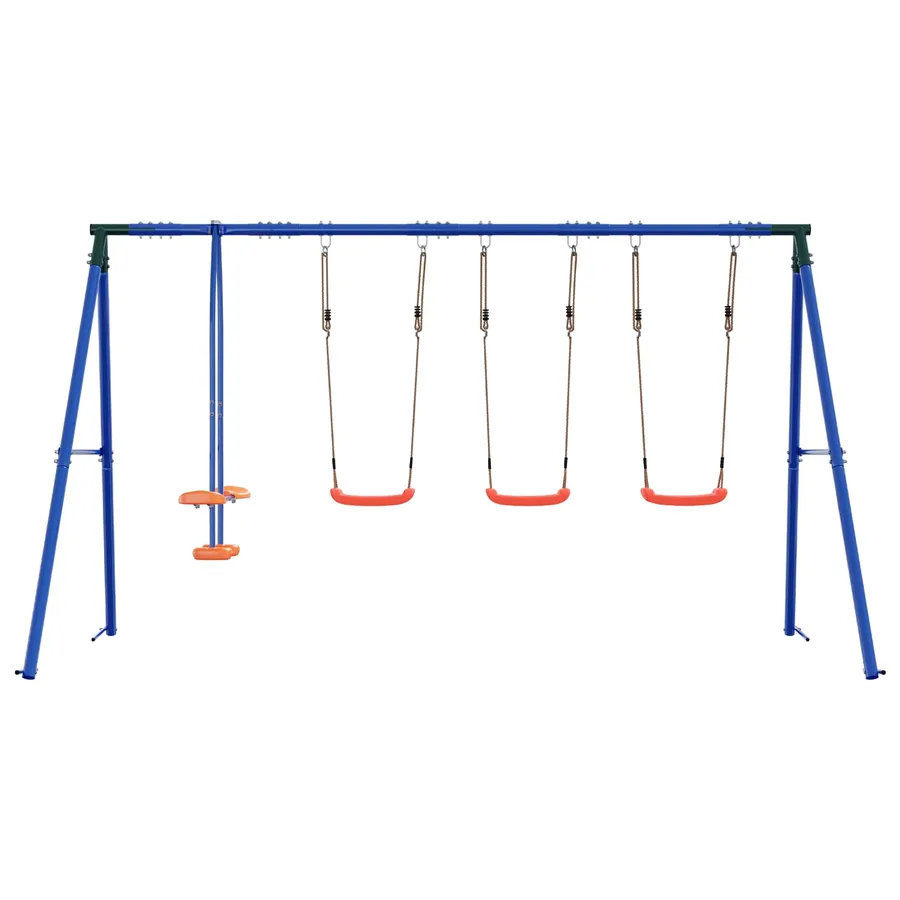 Ensemble de balançoires d'extérieur Multicolore Acier et PE - 4