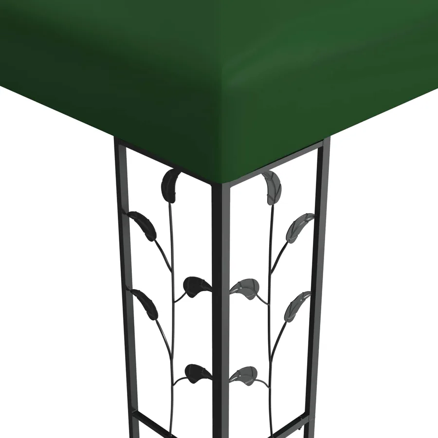 Pavillon 3 x 3 x 2,68 m Vert Polyester et Acier - 3