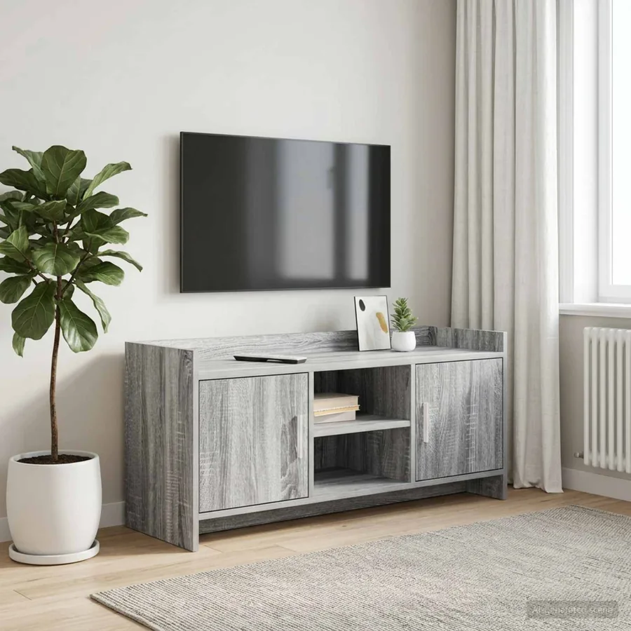 Meuble TV 102 x 33 x 47 cm Sonoma gris Bois d'ingénierie