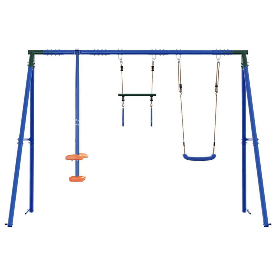 Ensemble de balançoires d'extérieur Multicolore Acier et PE - 4