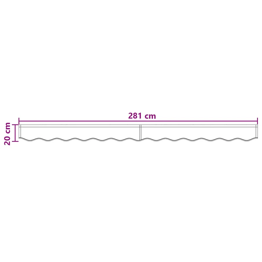 Remplacement de lambrequin Sable 3 m Polyester - 7