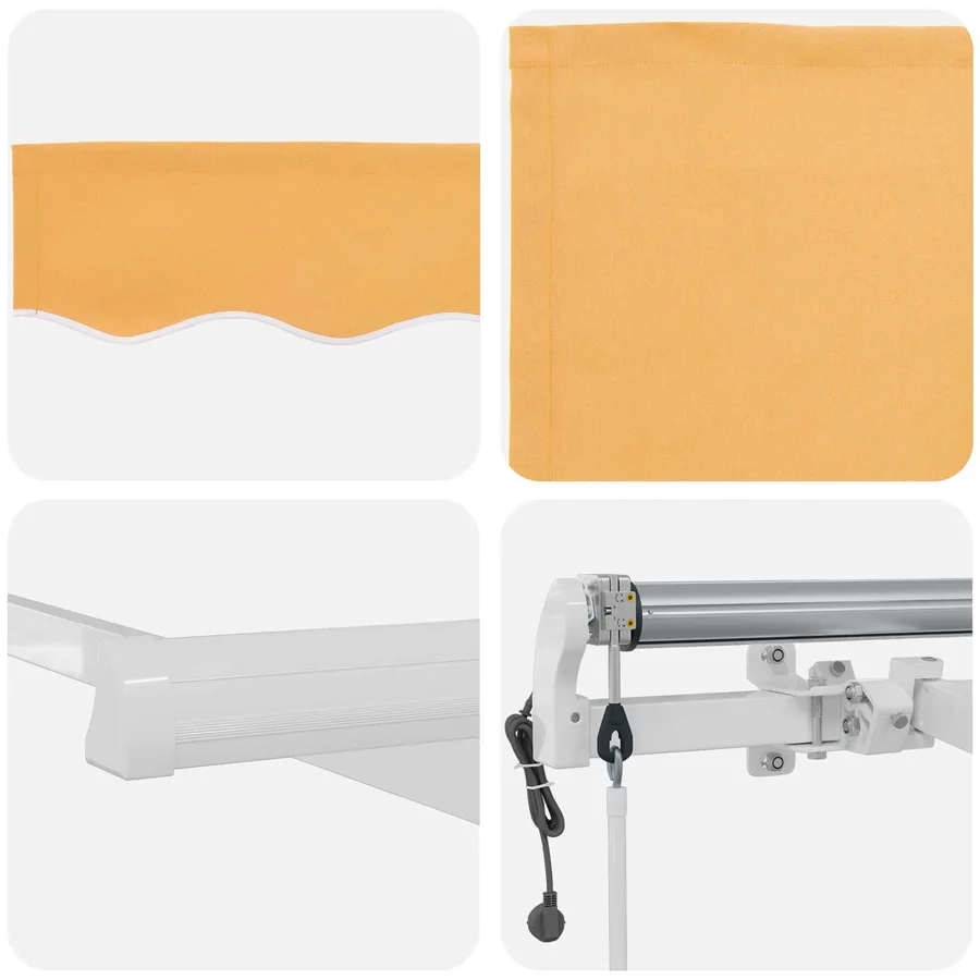 Auvent rétractable Sable 400 × 350 cm Polyester - 7