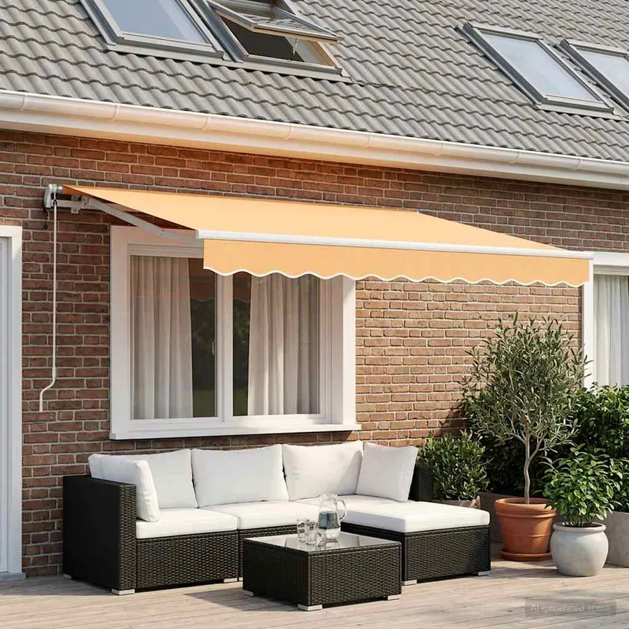 Auvent rétractable Sable 300 x 250 cm Polyester - 3