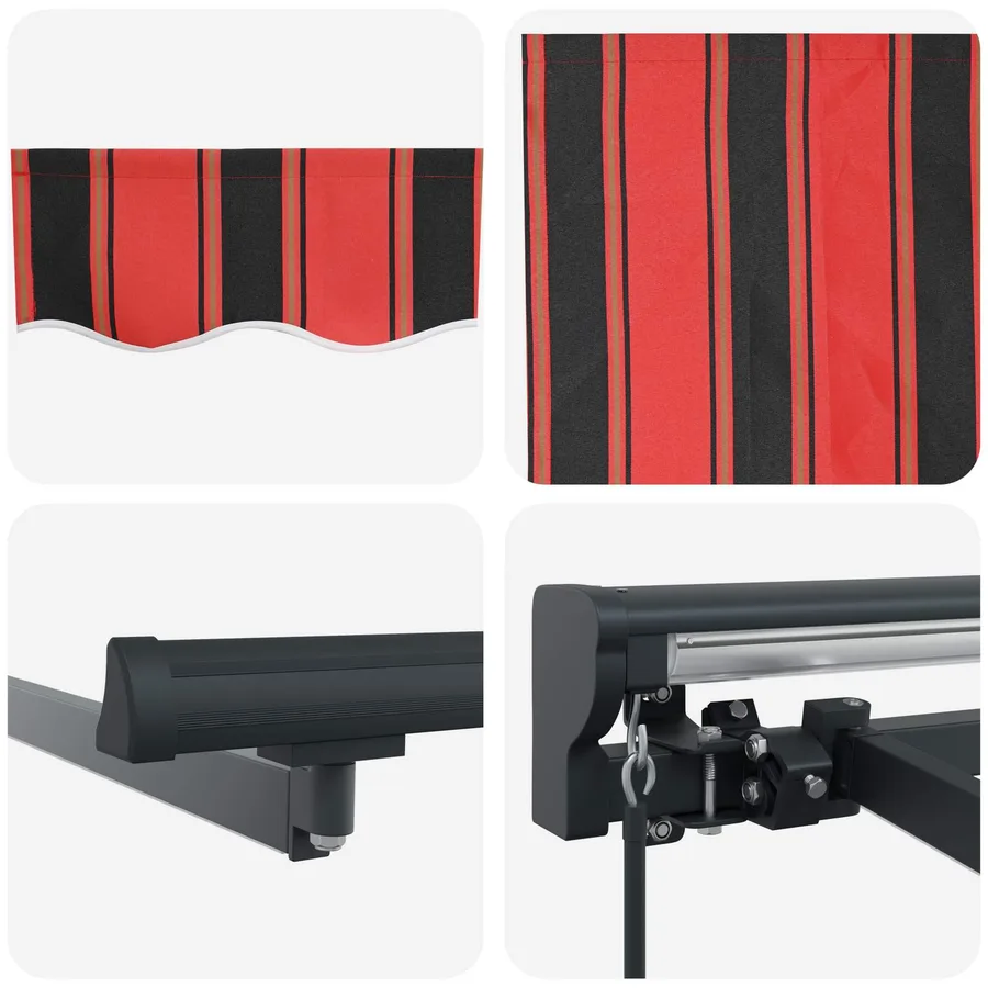 Cadre de store manuel avec LEDs 3 x 2 m - 9