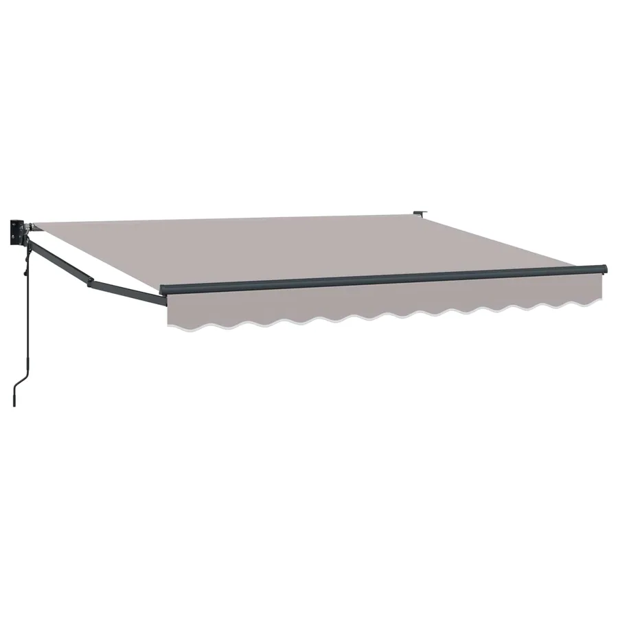 Auvent rétractable Gris clair 3,5 x 2 m Polyester et métal - 2