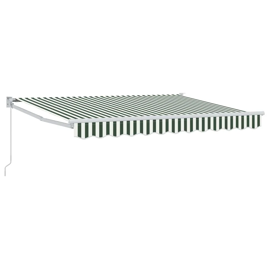 Auvent rétractable Vert et blanc 2,5 x 2 m - 2