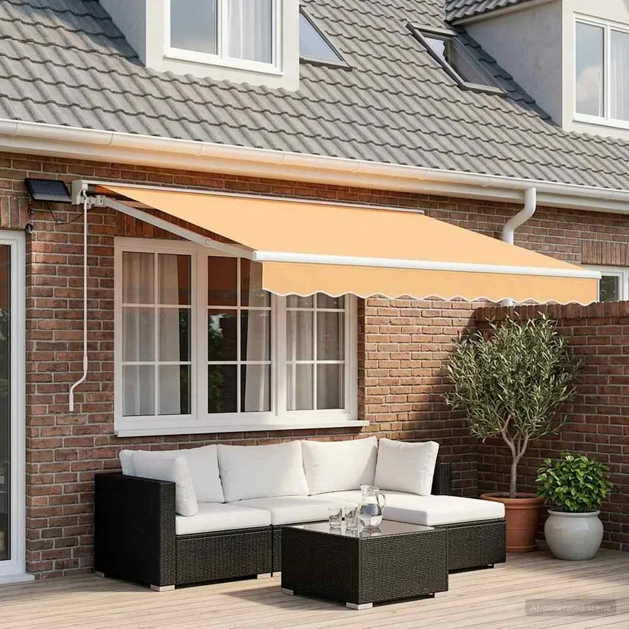 Cadre de store manuel avec LEDs Sable 3,5 x 2 m - 3