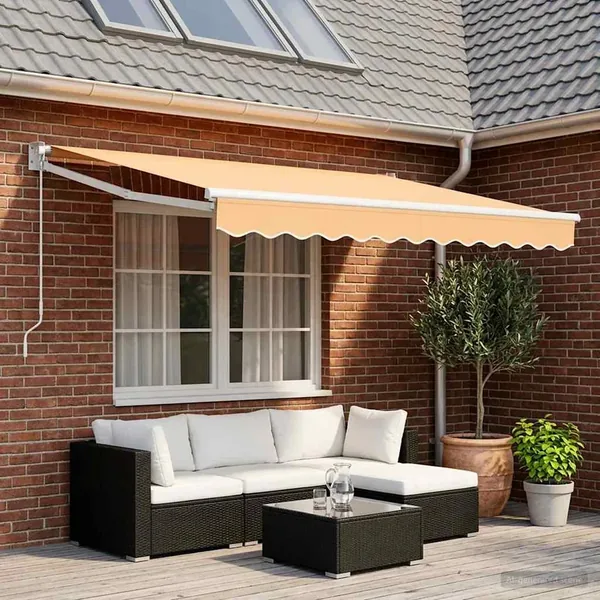 Auvent rétractable Sable 3,5 x 2,5 m