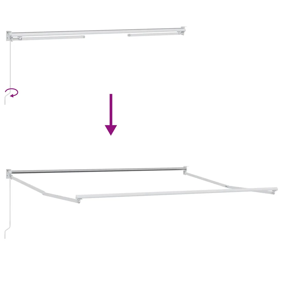 Auvent rétractable Sable 3,5 x 2,5 m - 5