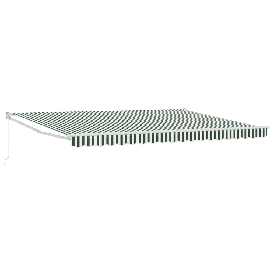 Auvent rétractable Vert et blanc 4 x 2 m - 2
