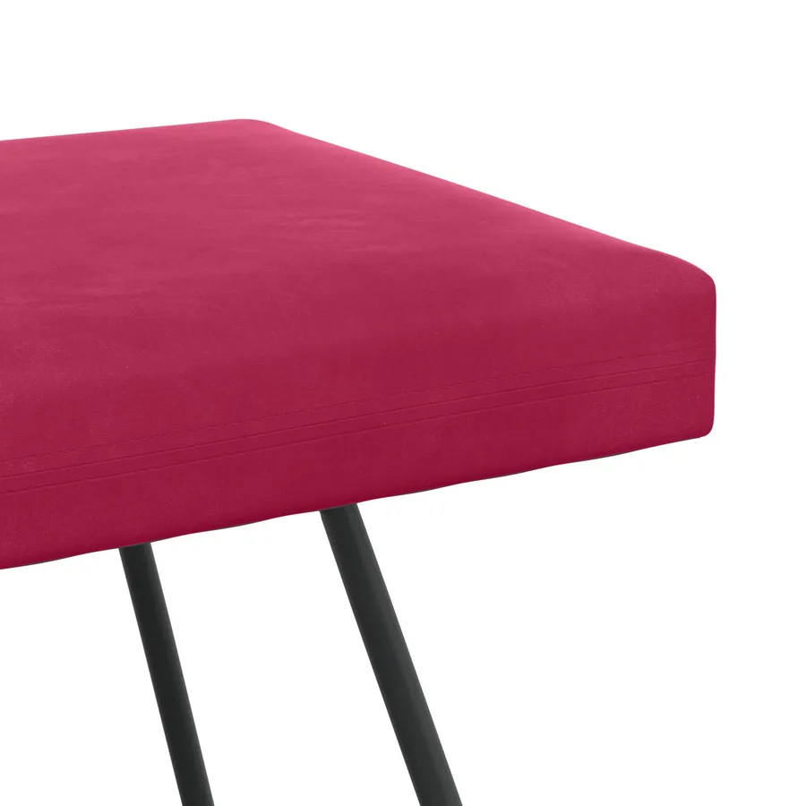 banc Bordeaux 110 x 40 x 45 cm Velours - 6