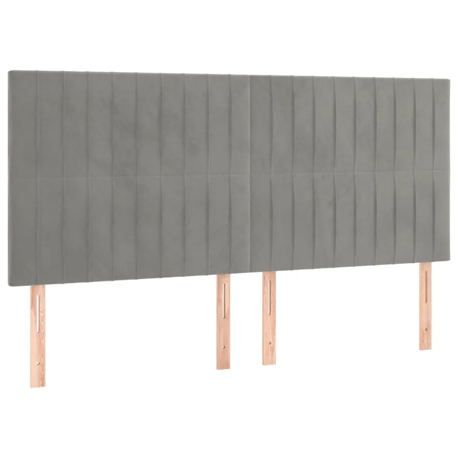 Sommier à lattes de lit matelas et LED Gris clair 180x200 cm - 7