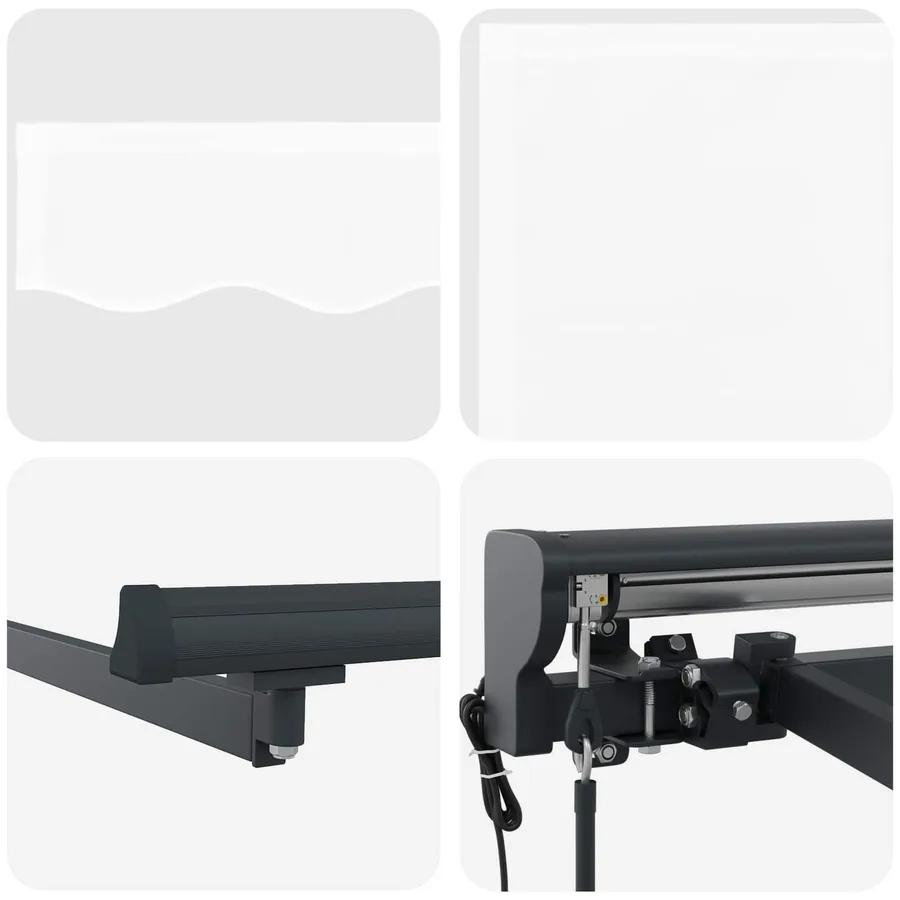 Auvent rétractable électrique Blanc 3 x 2 m - 7