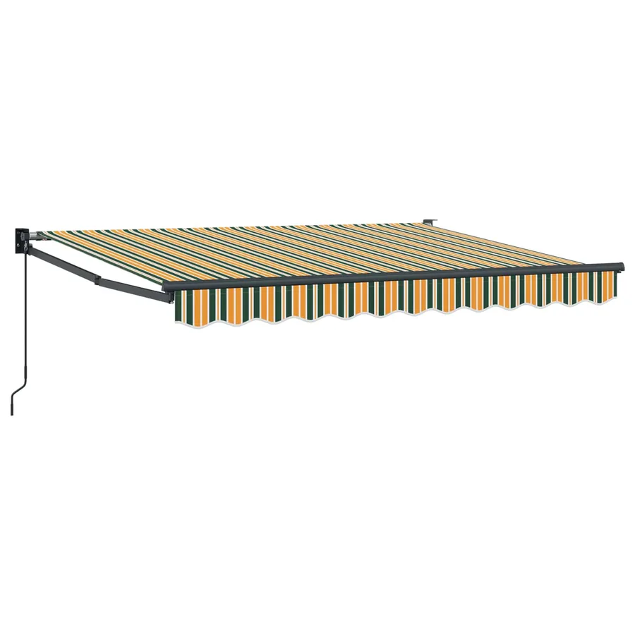 Auvent rétractable Vert et jaune 3 x 2 m - 2