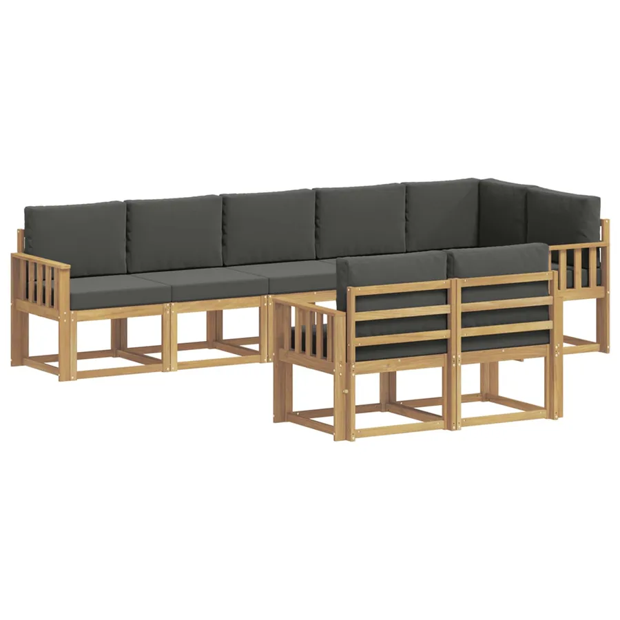 Ensemble de canapés d'extérieur 8 pcs Blanc et anthracite - 2