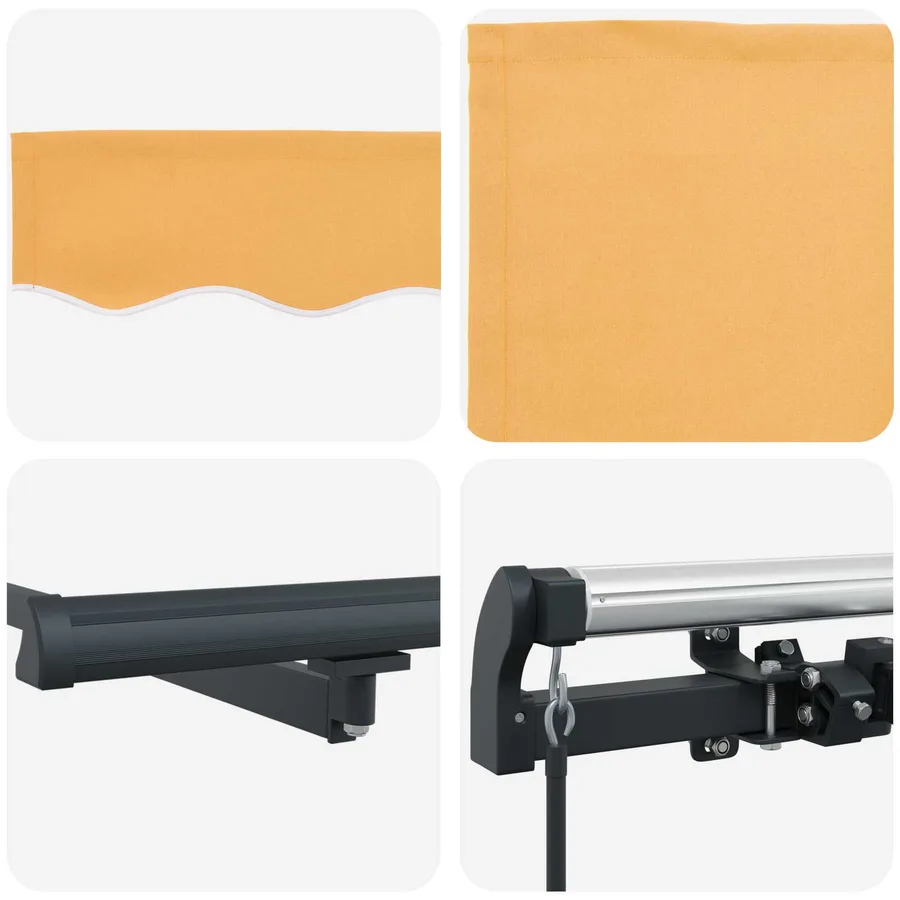 Auvent rétractable Sable 450 × 300 cm Polyester et Aluminium - 4