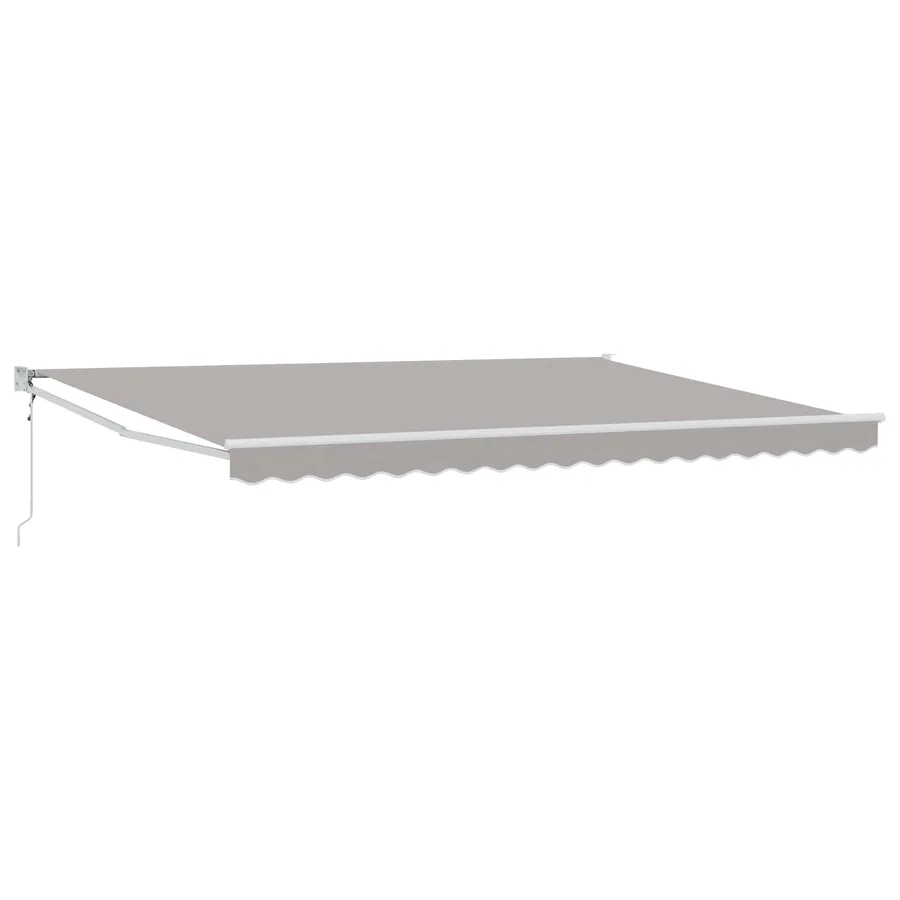 Auvent rétractable Gris clair 4 x 2 m Polyester et métal - 2