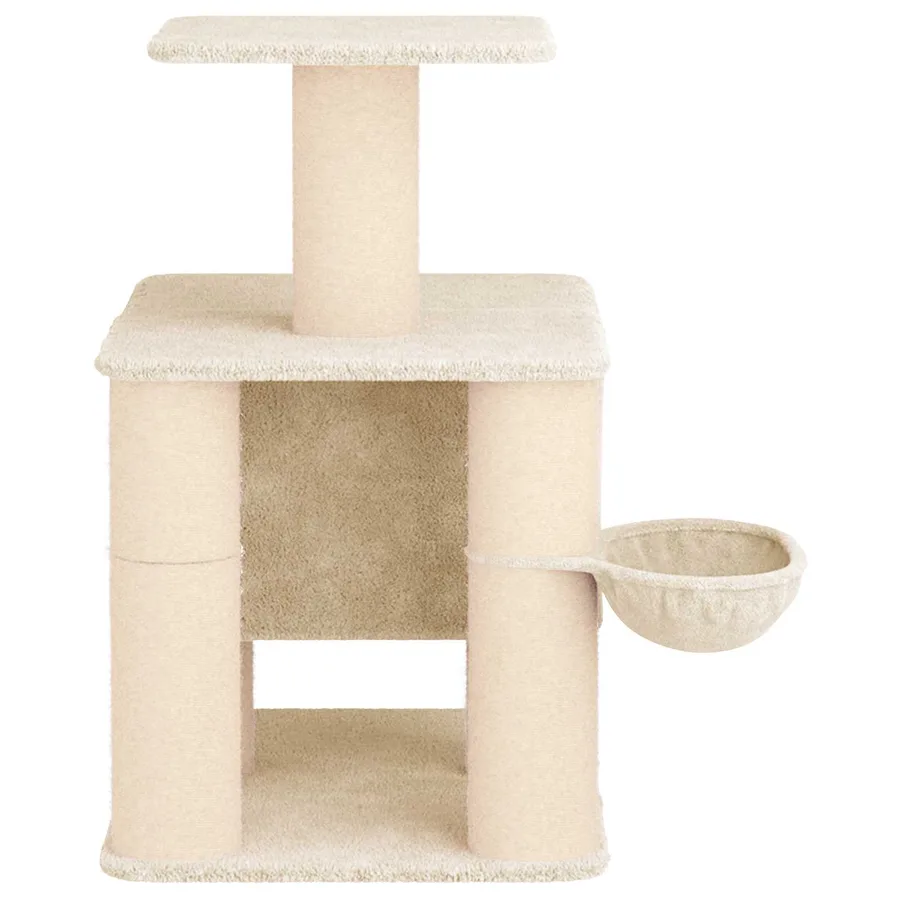 Arbre à chat avec poteaux à griffer en sisal Crème 96 cm - 5