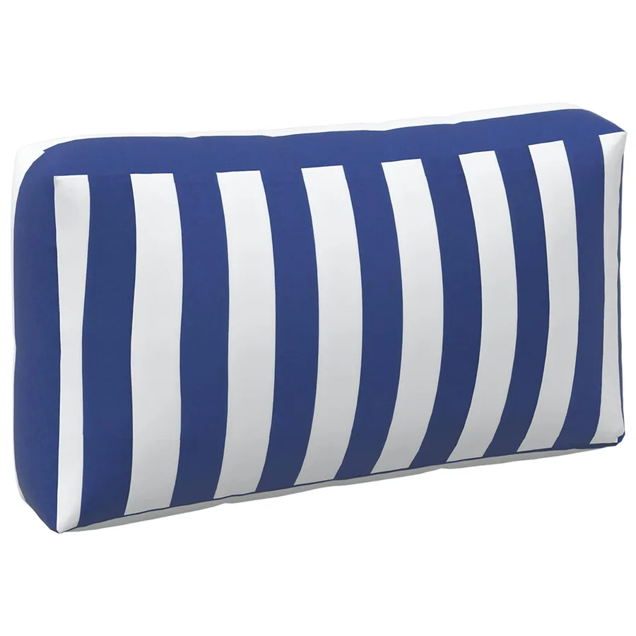Coussin d'extérieur 3 pcs Bleu et Blanc 103 x 58 x 10 cm Tissu - 6