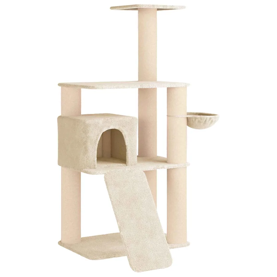 Arbre à chat avec poteaux à griffer en sisal Crème 173 cm - 2