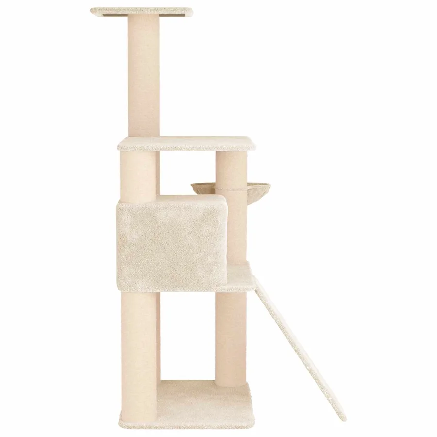 Arbre à chat avec poteaux à griffer en sisal Crème 173 cm - 5