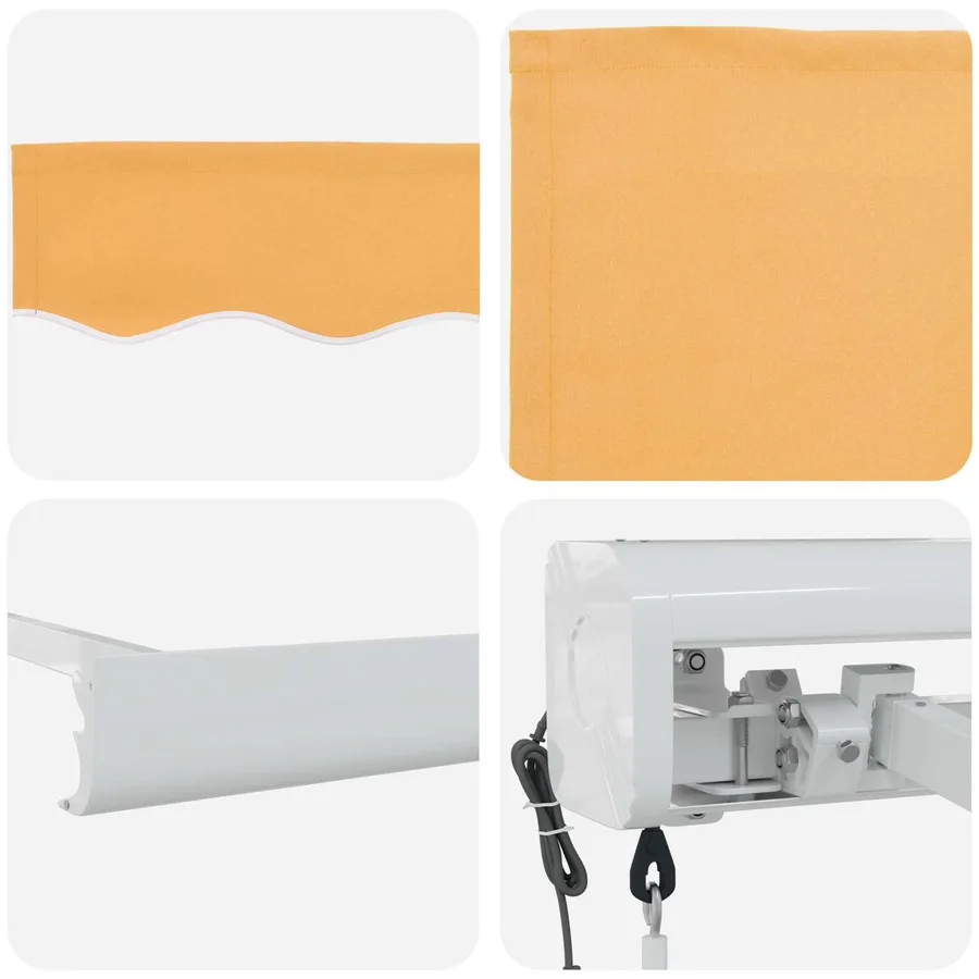 Auvent rétractable Sable 500 × 300 cm Tissu et Métal - 4