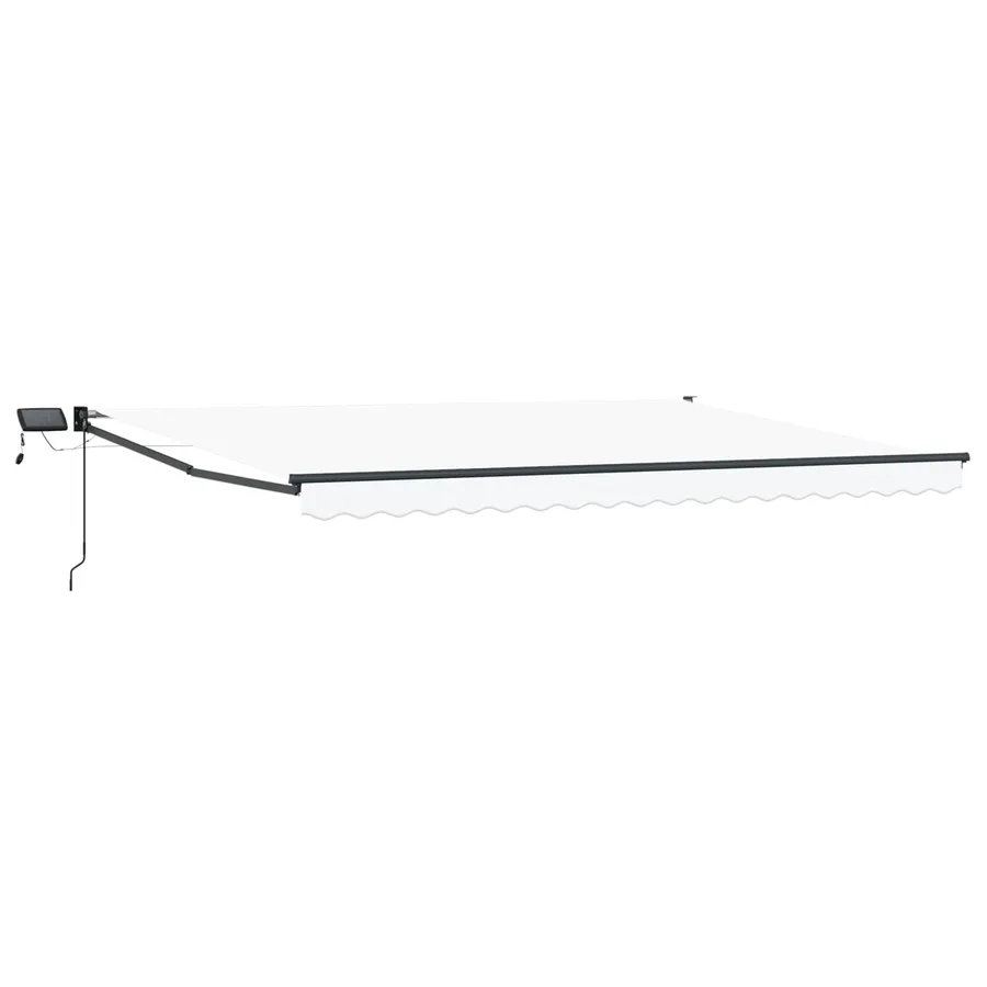 Store rétractable manuel avec LEDs Blanc et anthracite 5 x 3 m - 2