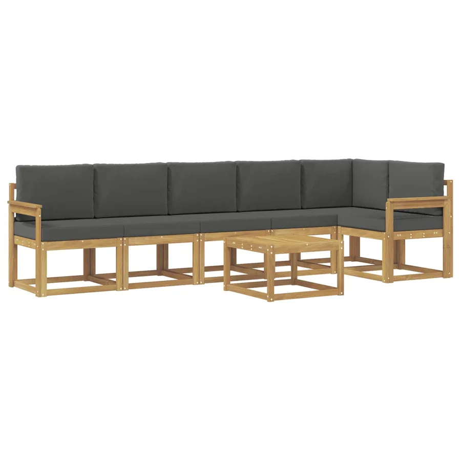 Ensemble de canapés d'extérieur 7 pcs Blanc et anthracite - 2