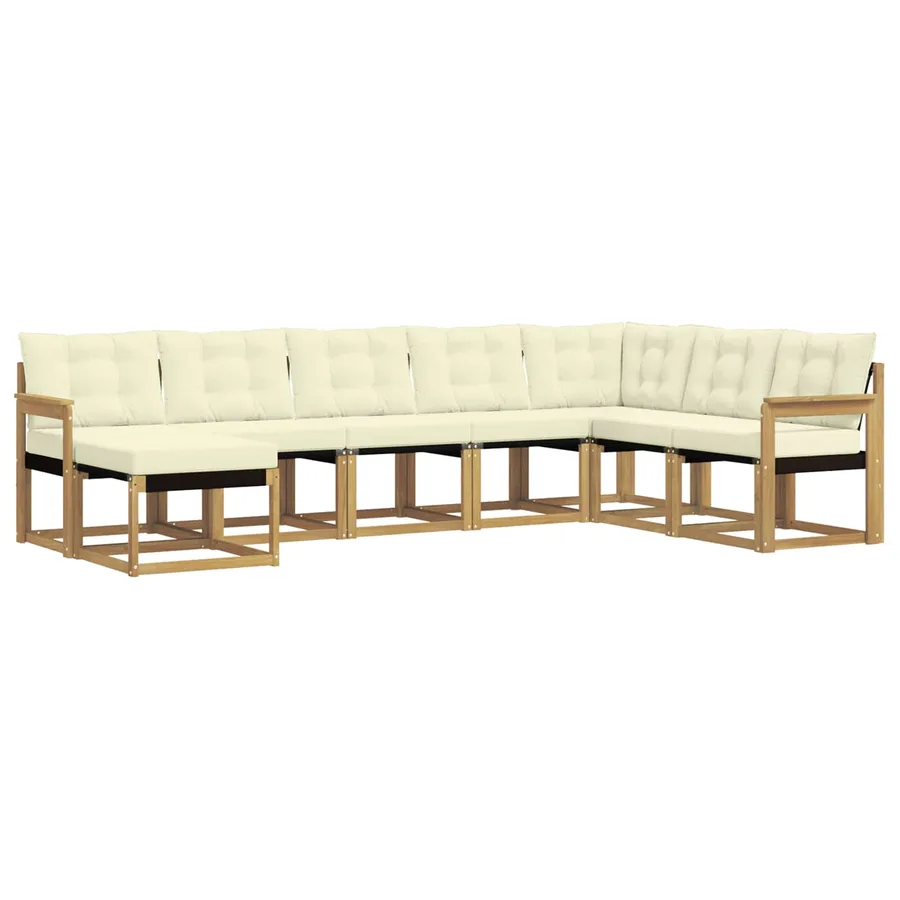 Ensemble de canapés d'extérieur 8 pcs Blanc et crème - 2