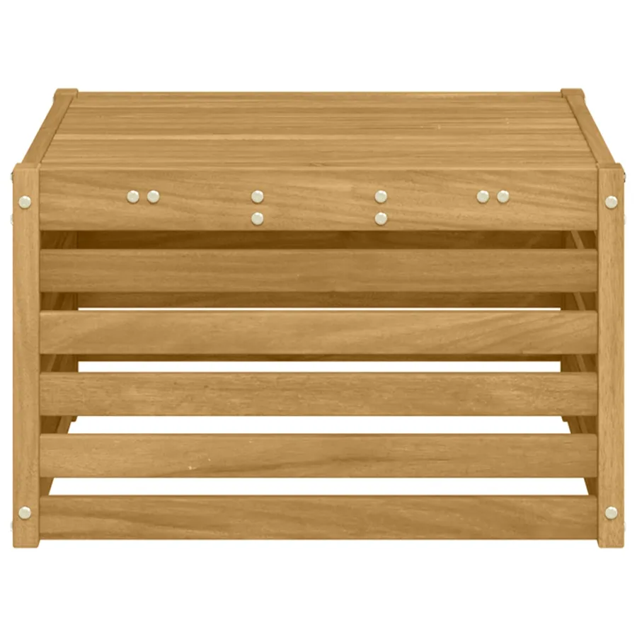 Table de jardin Bois d'Acacia Massif Blanc 59 x 59 x 37 cm - 4