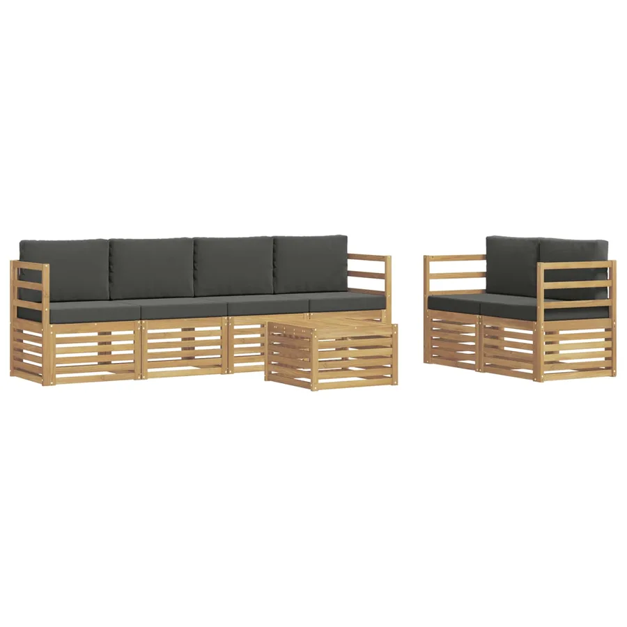 Ensemble de canapés d'extérieur 7 pcs Blanc et anthracite - 2