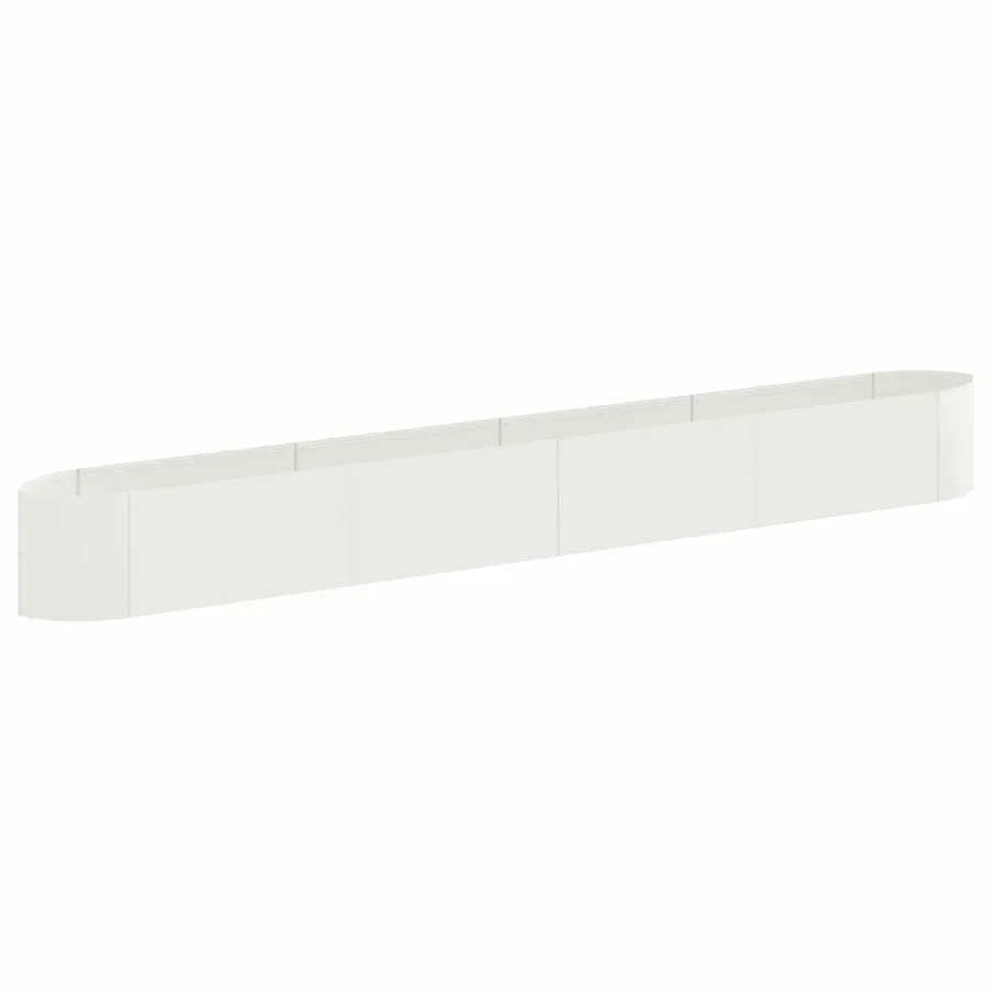 Jardin surélevé Blanc 380 x 40 x 40 cm Acier - 2