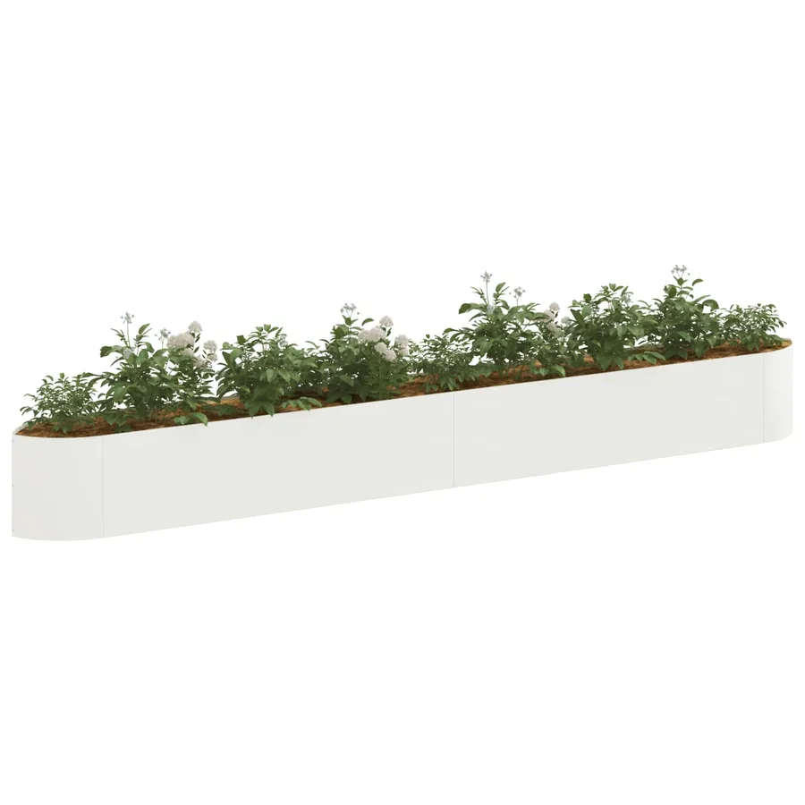 Jardin surélevé Blanc 380 x 40 x 40 cm Acier - 3