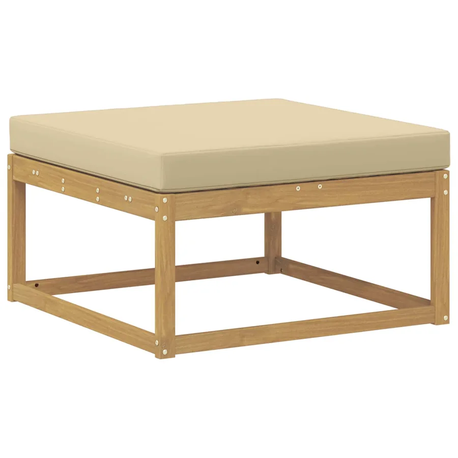Ensemble de canapés d'extérieur 4 pcs Blanc et Beige Polyester - 4