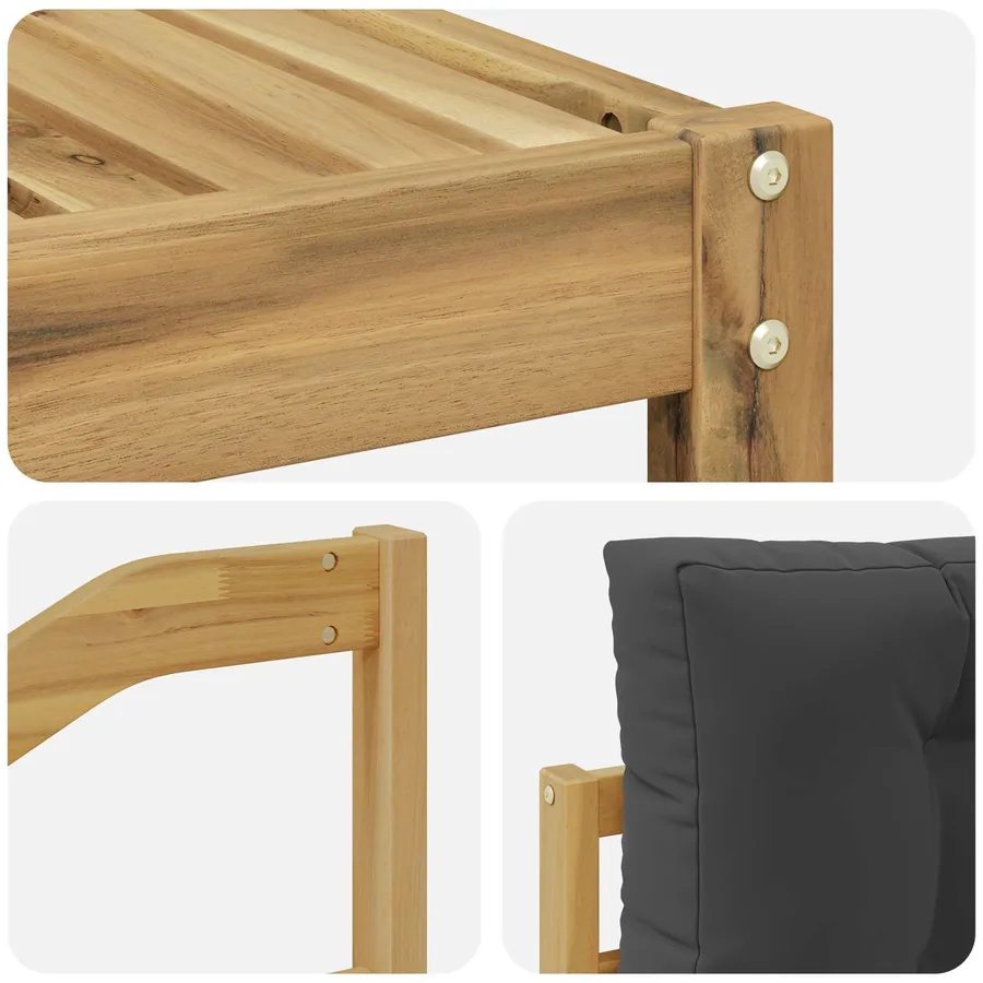 Ensemble de canapés d'extérieur 4 pcs Blanc et anthracite - 5